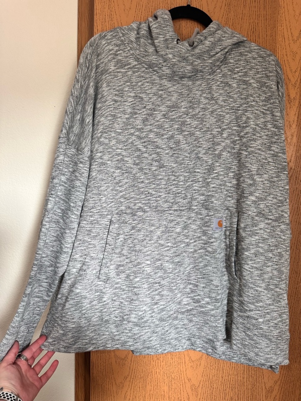 Carhartt Gray Pullover Hoodie with Gold Logo